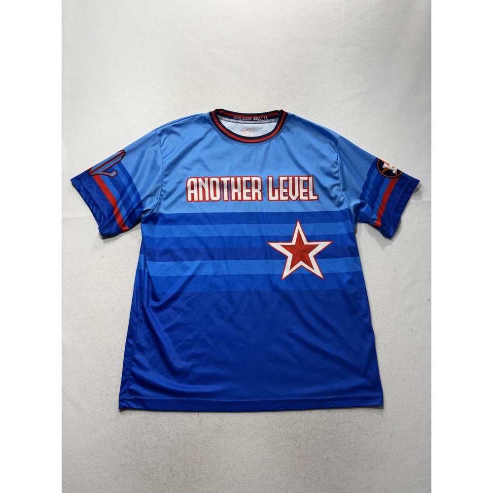 Houston Astros Jersey Mens Large Blue MLB Bess 8 Another Level XB Sports Graphic
